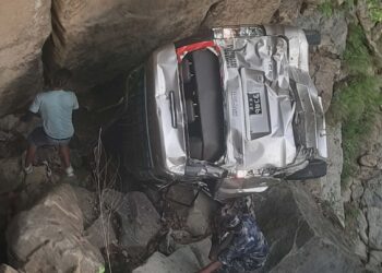 भेरीगंगामा ईभी गाडी दुर्घटना, पाँच जना घाइते